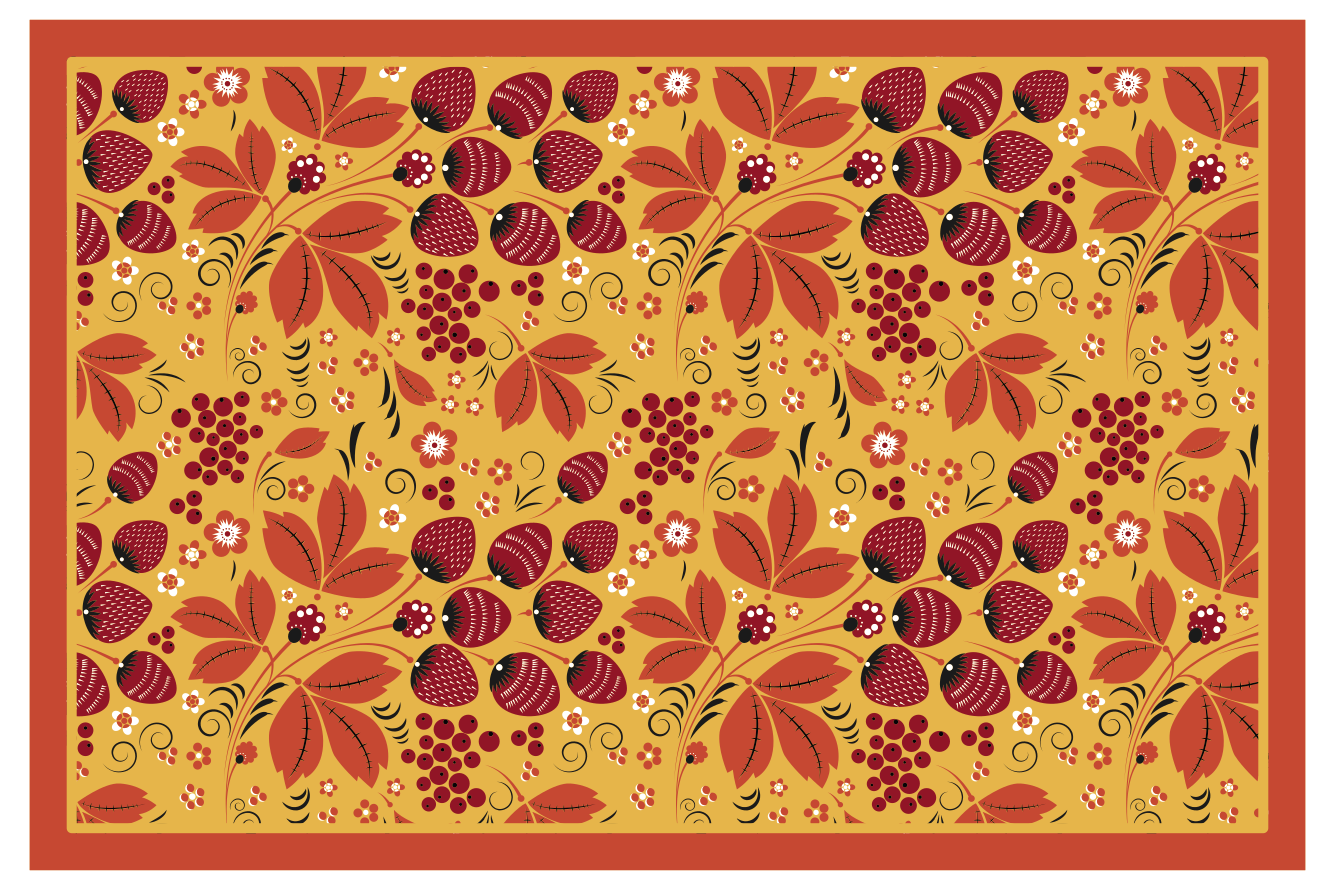 Original placemat with vibrant floral design - TenStickers