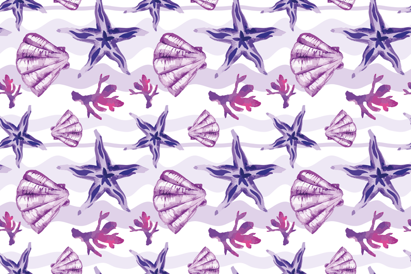 Original placemat with seashell designs - TenStickers