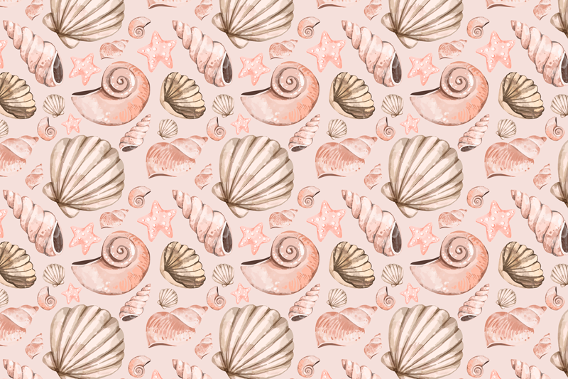 Original placemat with seashell pattern design - TenStickers