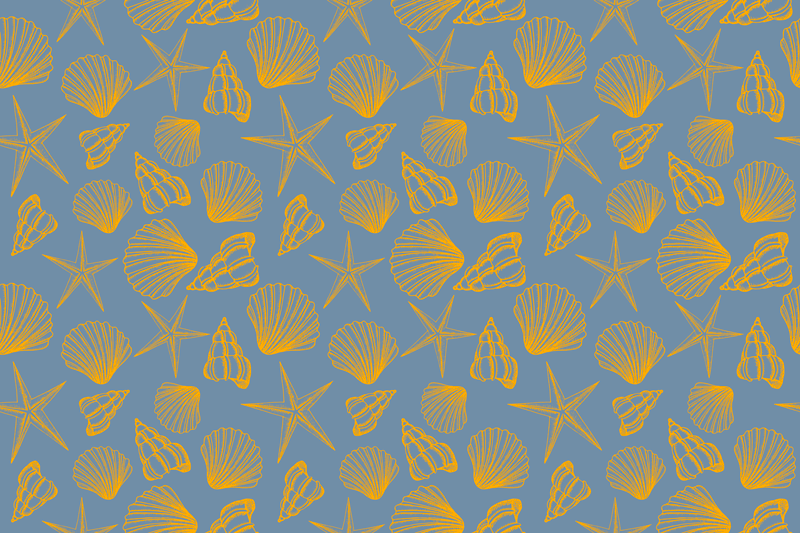 Seashell pattern placemat - TenStickers