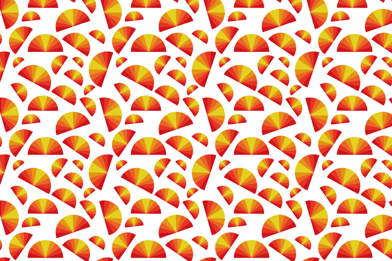 Original placemat colorful fan designs - TenStickers