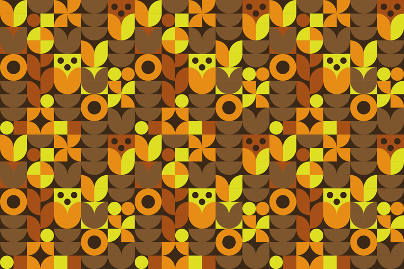 Original placemat colorful geometric designs - TenStickers