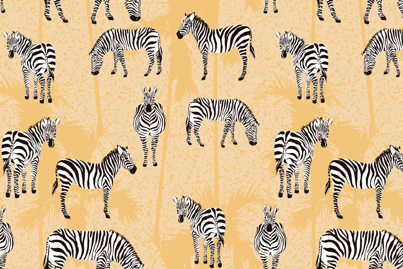 Original placemat zebra pattern design - TenStickers