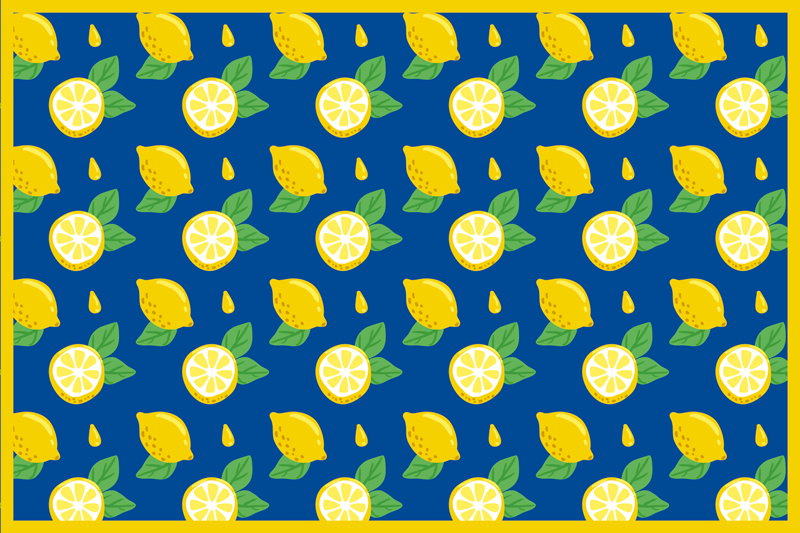 Original placemat vibrant lemon design - TenStickers