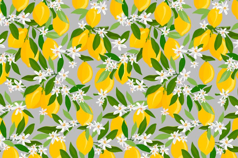 Original placemat lemon floral design - TenStickers