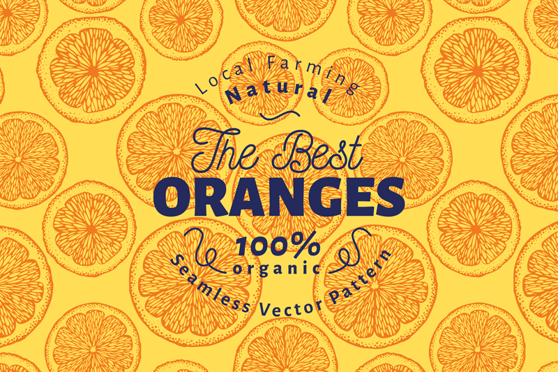 Original placemat in organic orange design - TenStickers