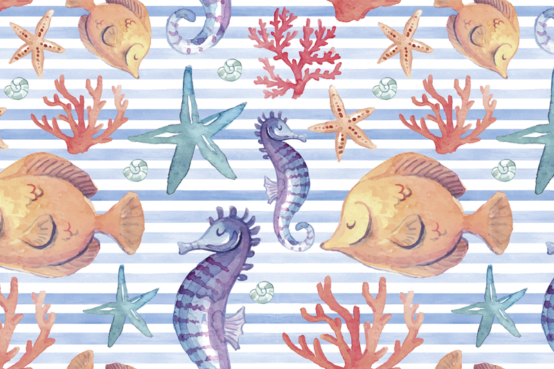 Original placemat underwater decor table setting - TenStickers