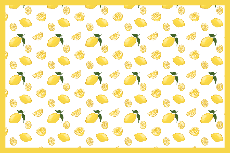 Original placemat lemon patterned surface - TenStickers