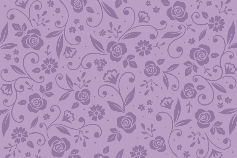 Purple Flowers elegant placemats - TenStickers