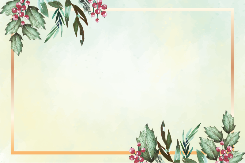 Floral decoration Christmas placemats - TenStickers