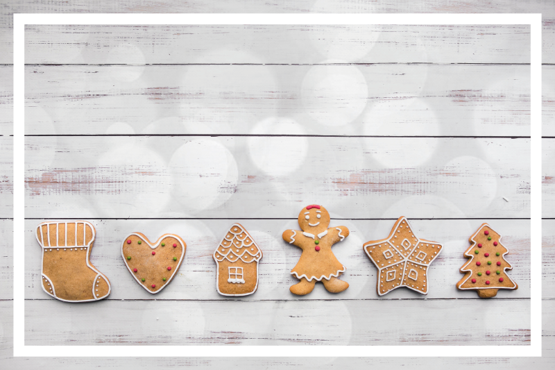Christmas placemat gingerbread cookie variety - TenStickers
