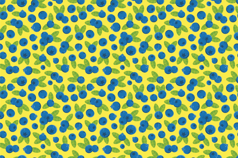 Original placemat colorful blueberry design - TenStickers