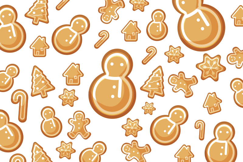 Festive Holiday Shapes Christmas placemat - TenStickers