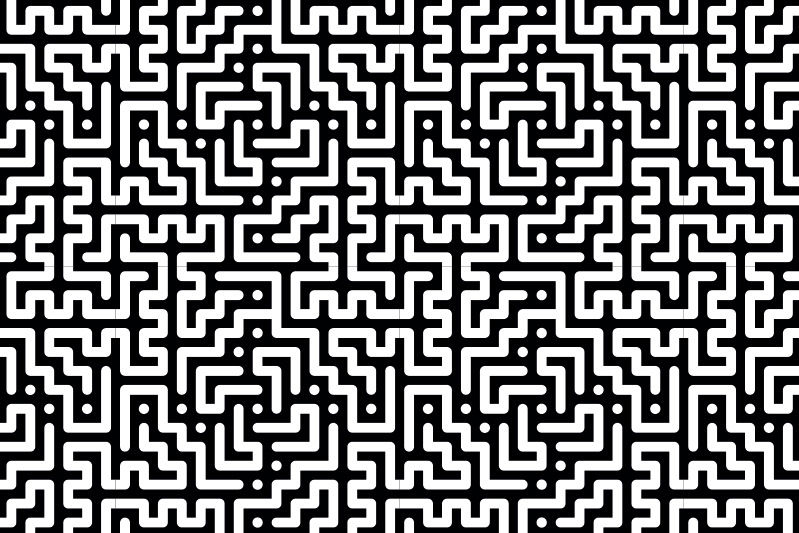 Placemat abstract maze design - TenStickers