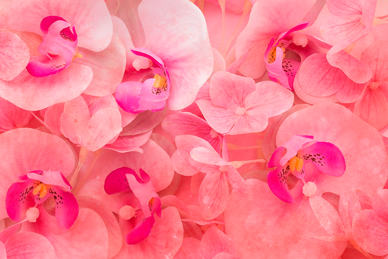 Placemat graceful bloom arrangement - TenStickers