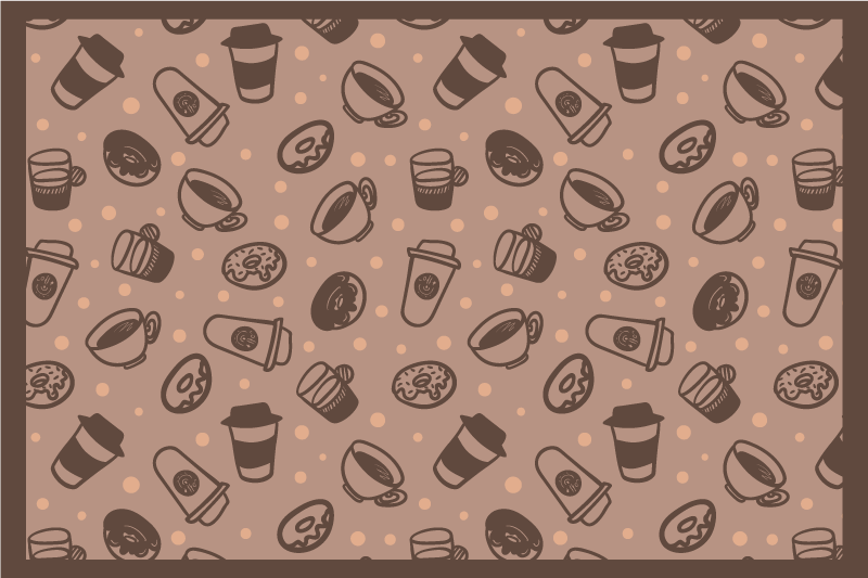 Original placemat coffee cup designs - TenStickers