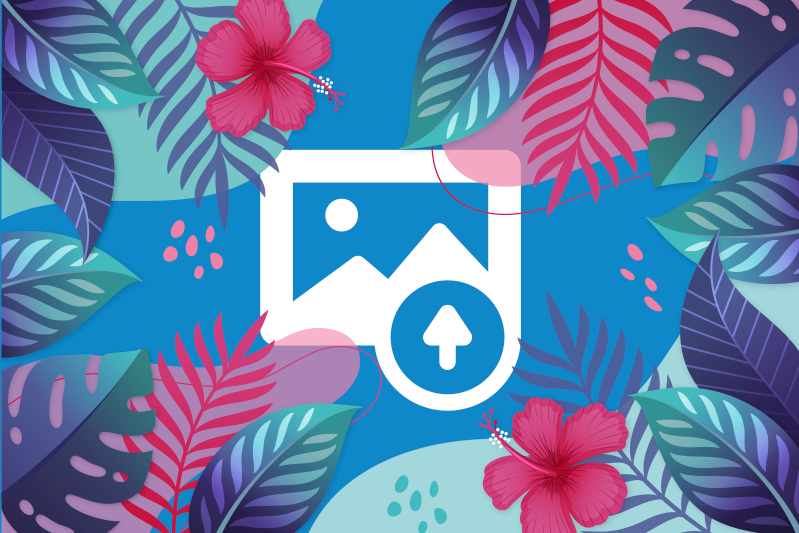 Original placemat colorful tropical leaves design - TenStickers