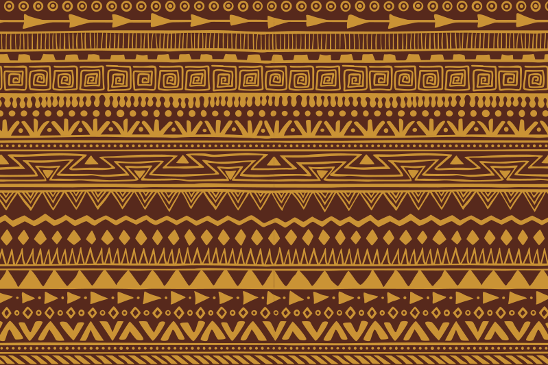 Geometric tribal pattern placemat - TenStickers