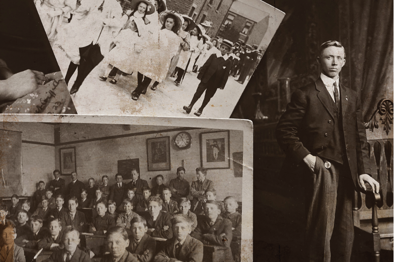 Vintage photo collage placemat for home - TenStickers