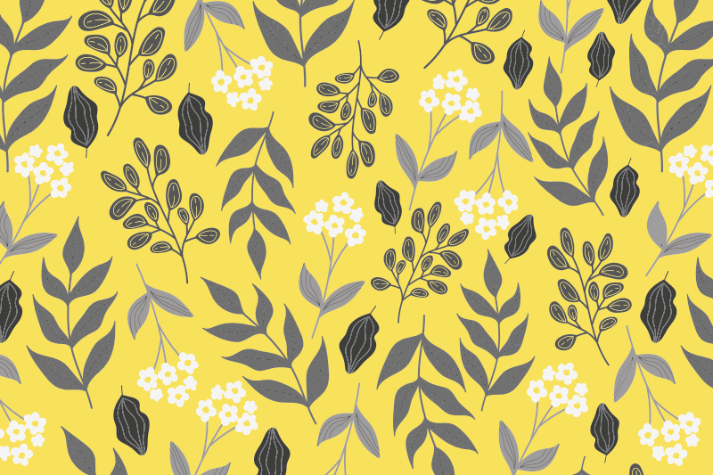 Modern placemat with floral yellow design - TenStickers