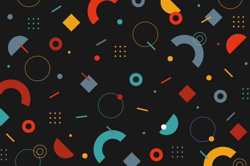 Modern placemat with geometric colorful design - TenStickers