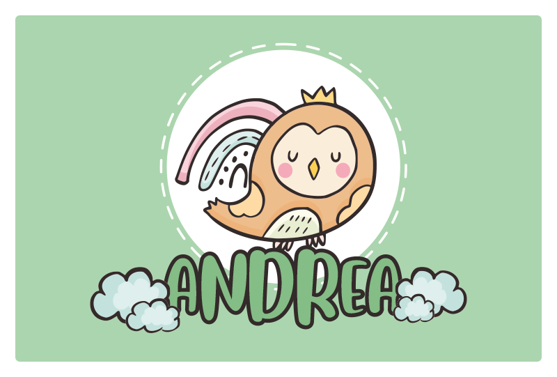 Owl Custom Personalised placemats - TenStickers