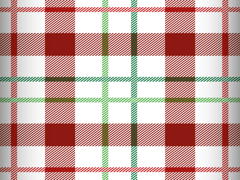 Christmas placemat plaid pattern table cover - TenStickers