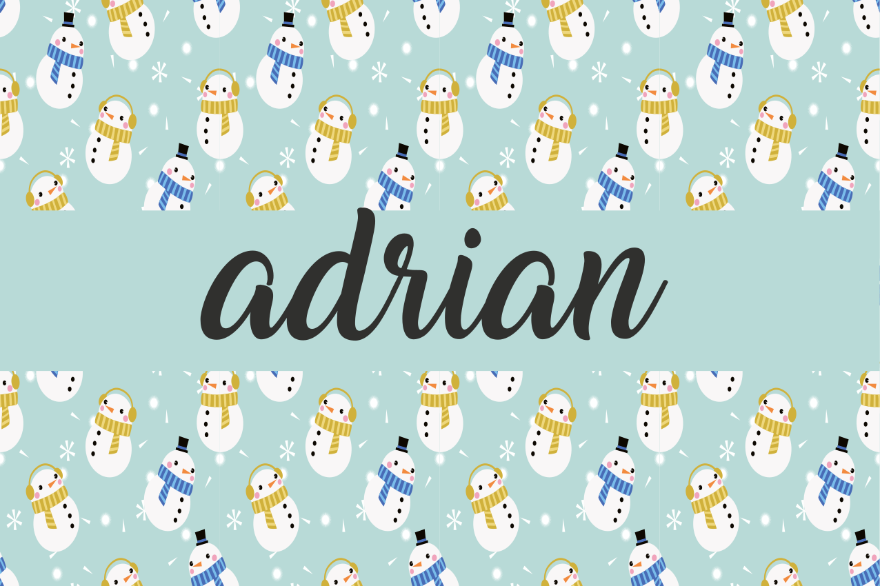 Christmas placemat snowman personalized design - TenStickers