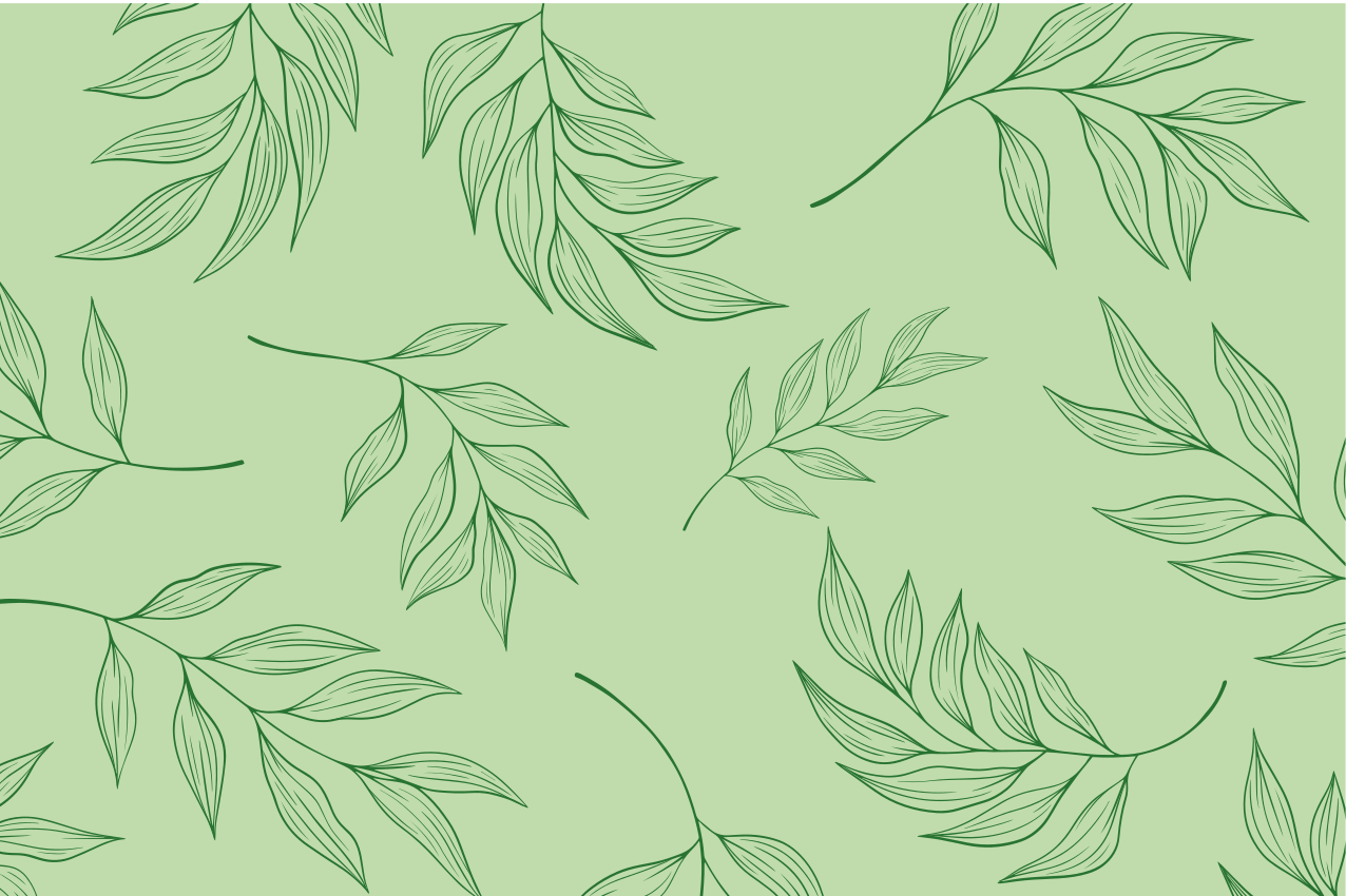 Elegant leaf patterns placemat - TenStickers