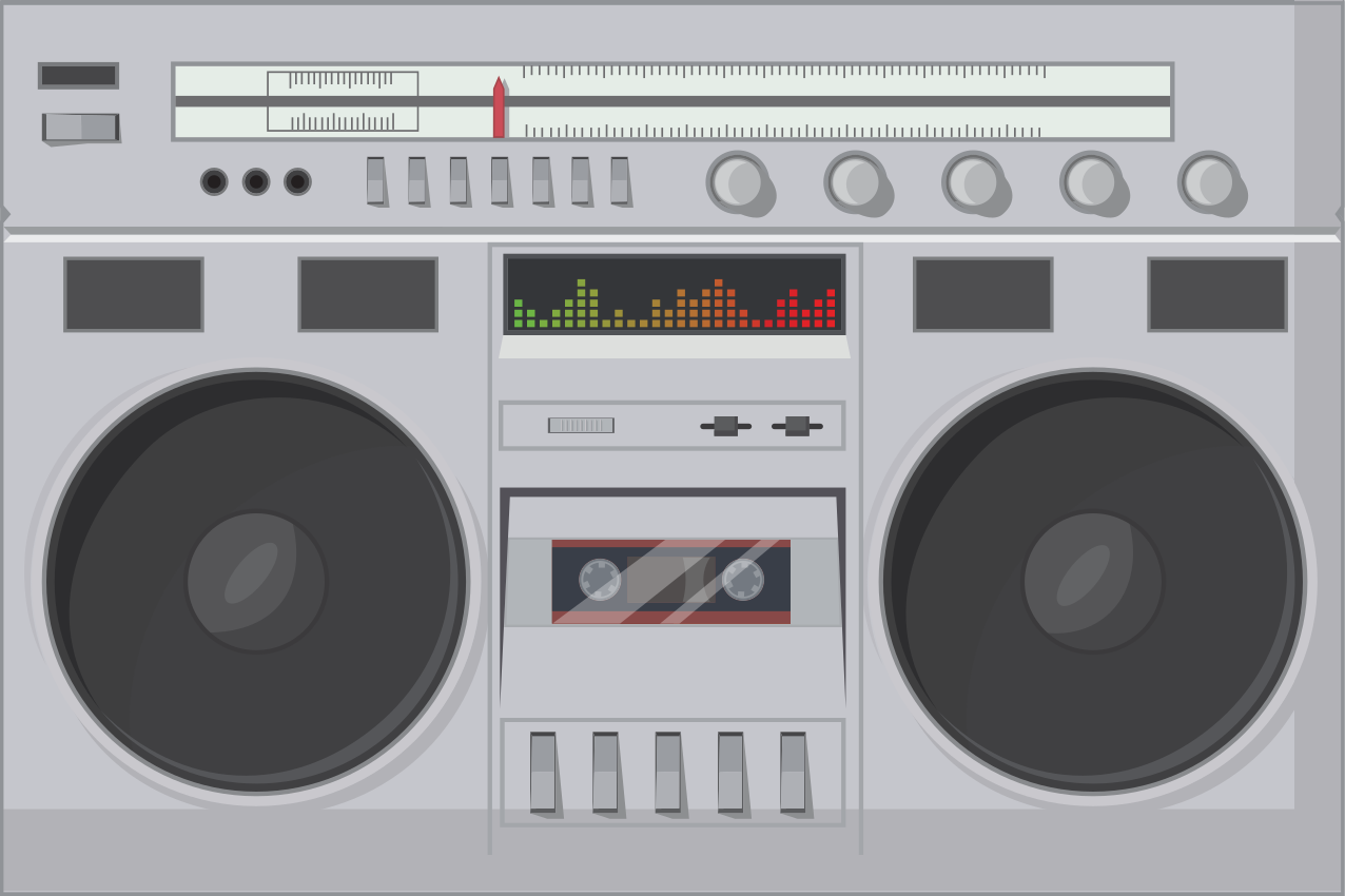 Original placemat retro boombox design - TenStickers
