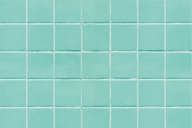 Turquoise tiled surface placemat - TenStickers