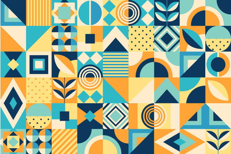 Modern placemat geometric design delight - TenStickers