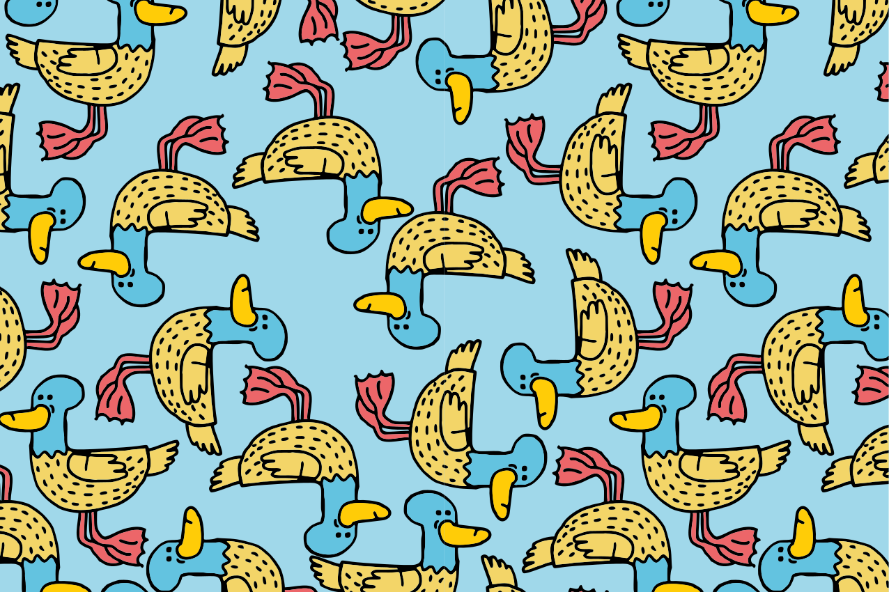 Original placemat quirky duck design - TenStickers