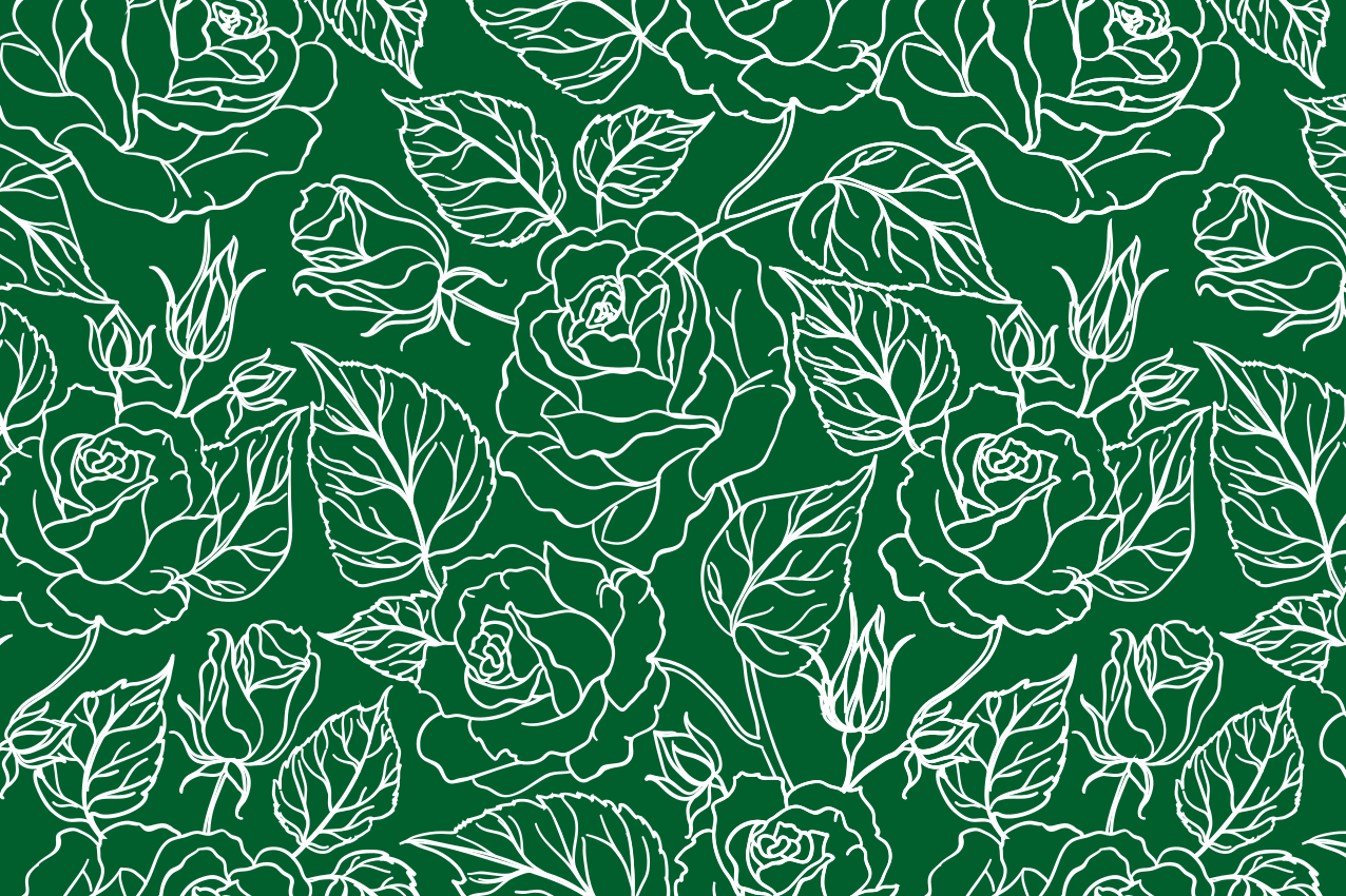 Green flowers elegant placemats - TenStickers