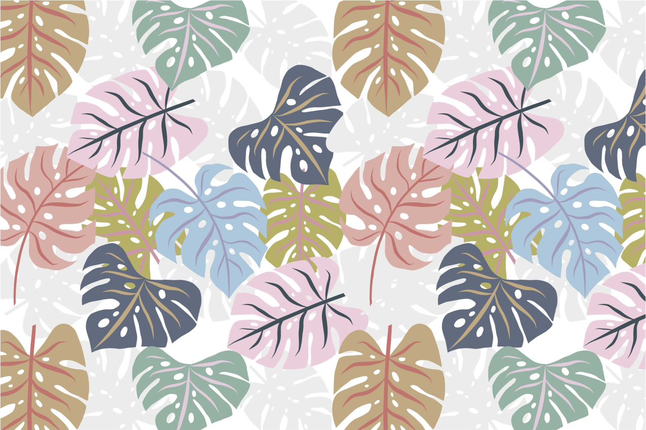 Original placemat tropical leaf design - TenStickers