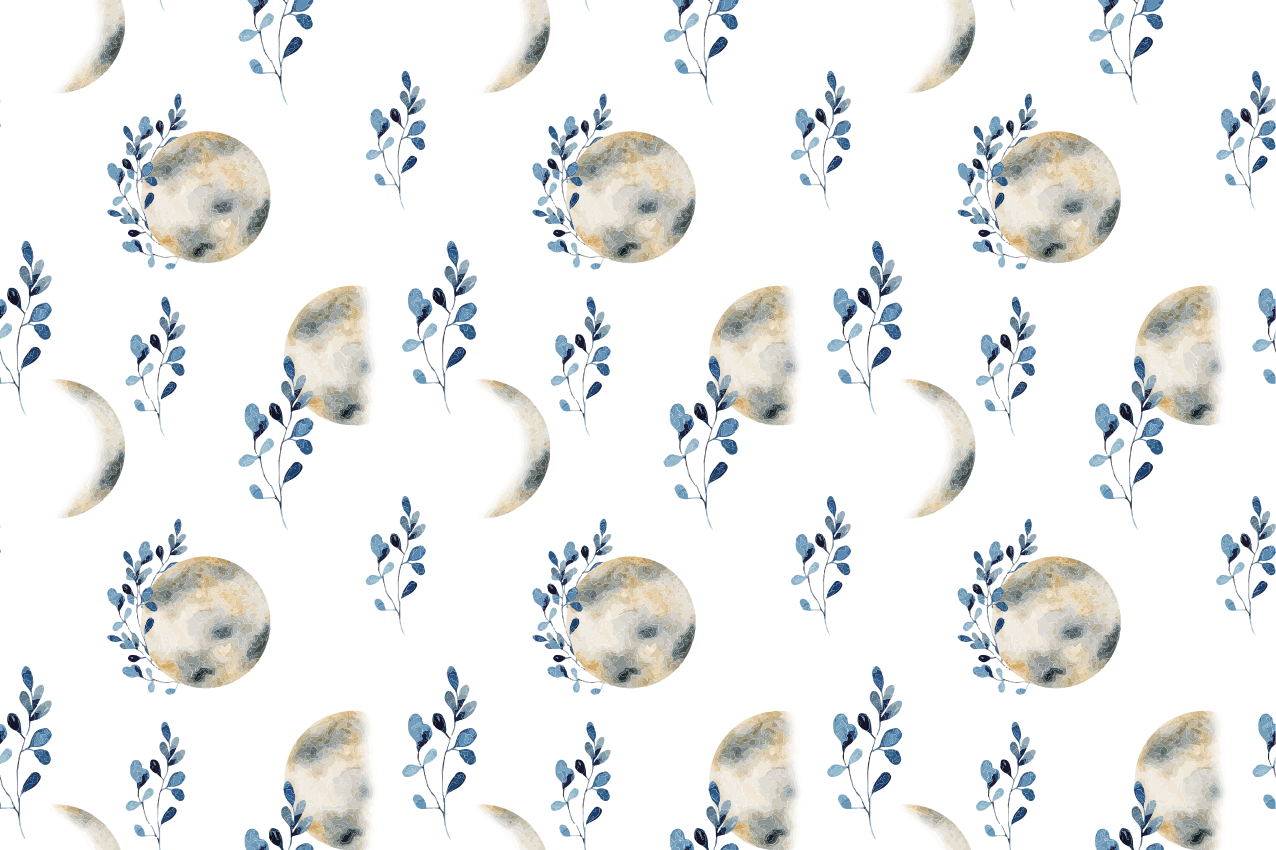 moon phases printed  rectangular vinyl placemats - TenStickers