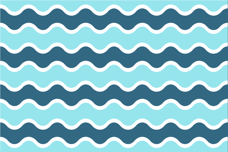 Shades of blue waves elegant placemats - TenStickers
