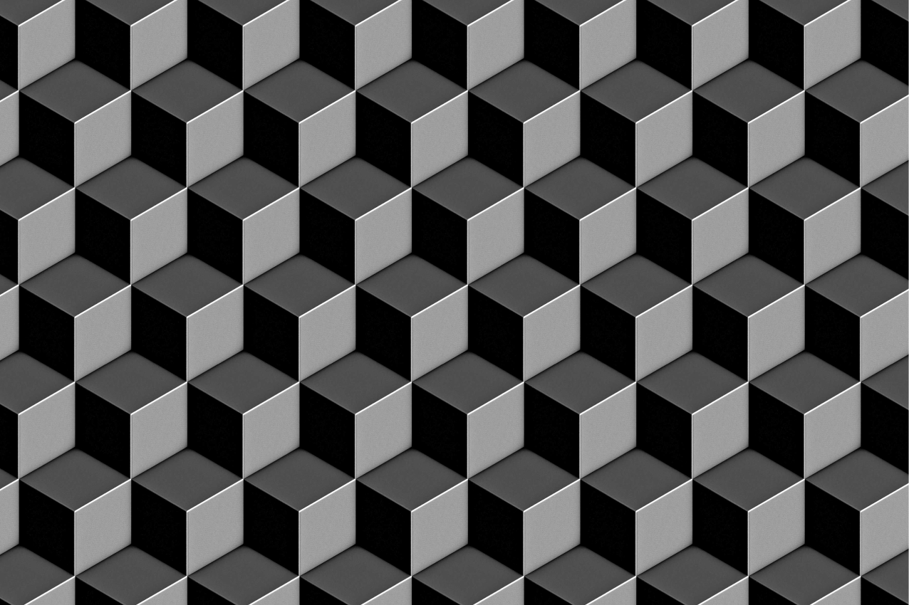 Geometric cubes pattern placemat - TenStickers