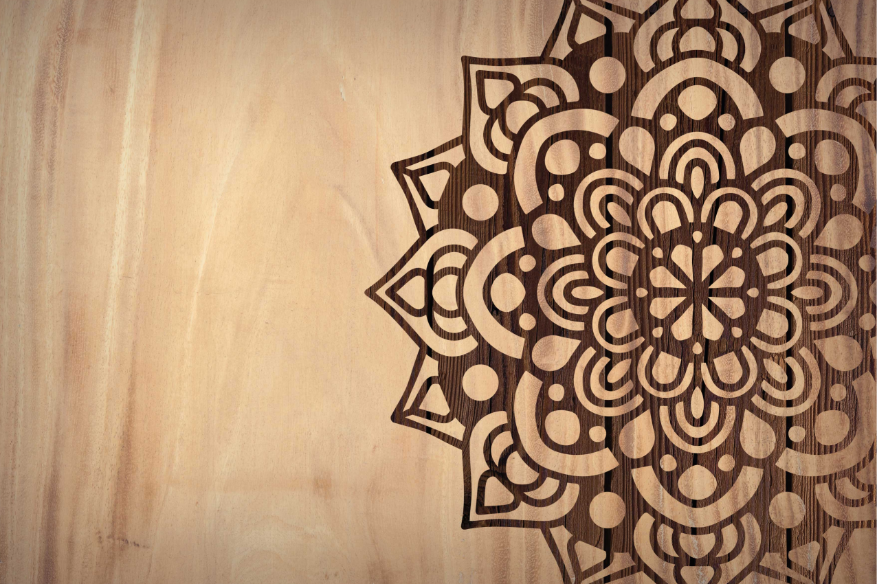 Wooden side pattern textured placemats - TenStickers