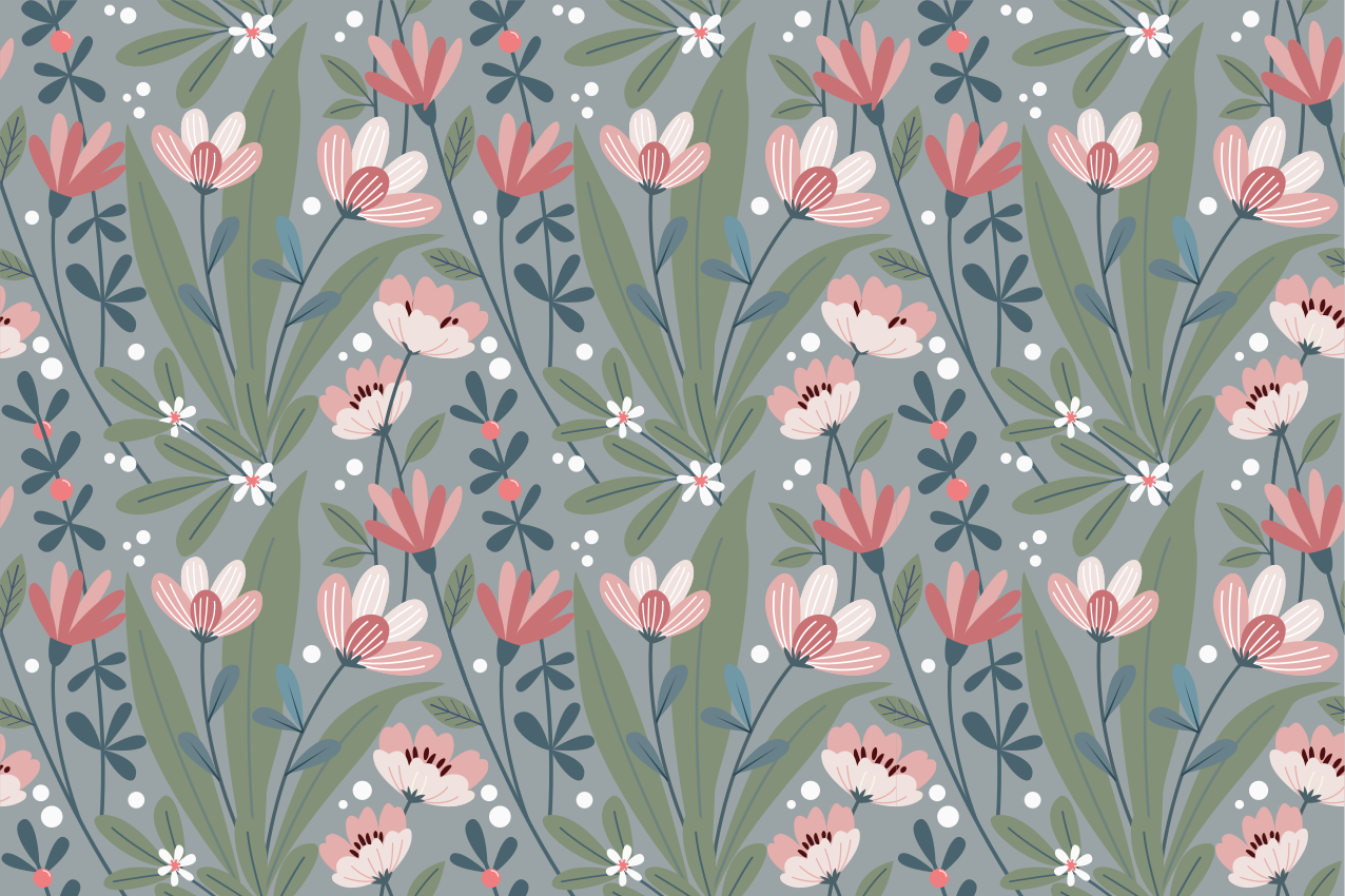 Original placemat floral pattern table - TenStickers