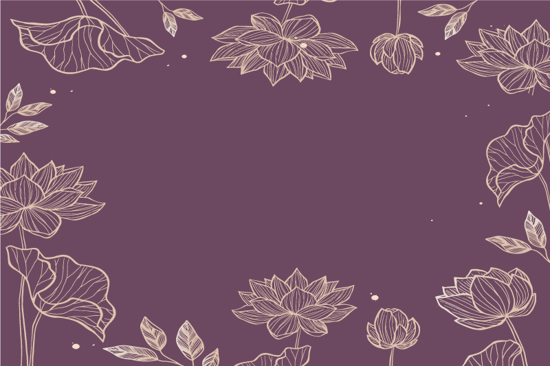 Elegant placemat with floral lotus design - TenStickers