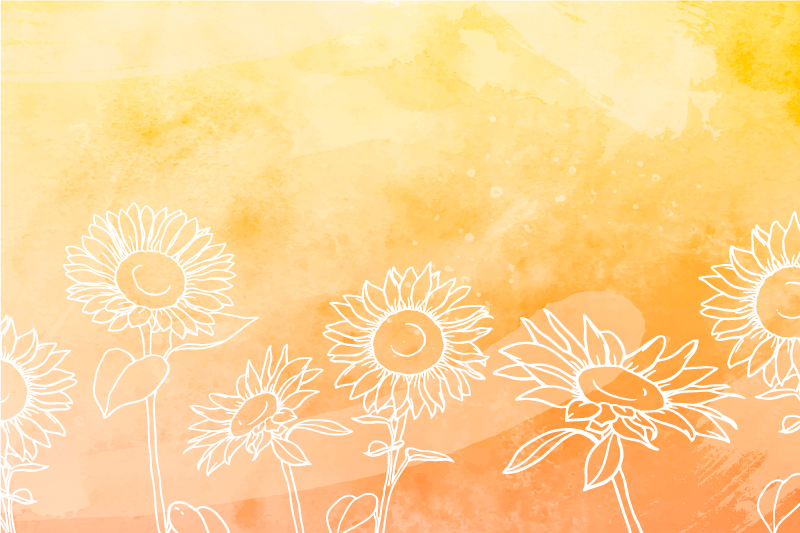 Original placemat sunflower outline design - TenStickers