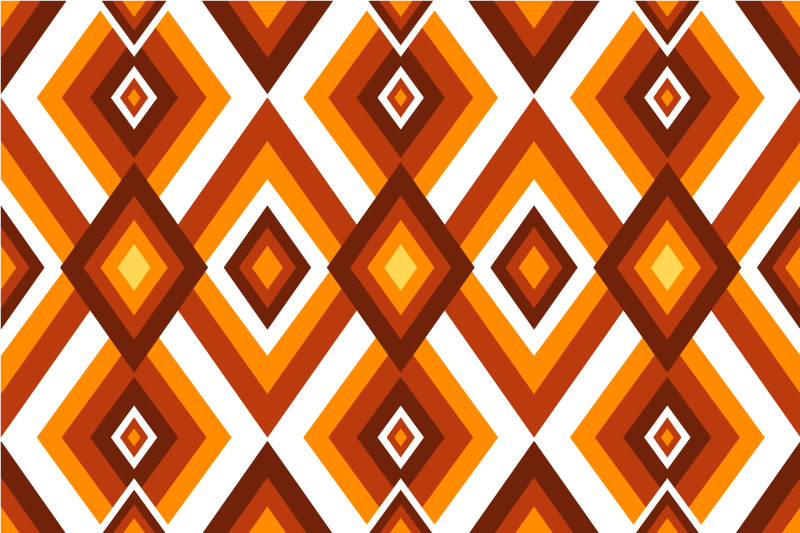 Artistic 70's rhombuses  original placemats - TenStickers