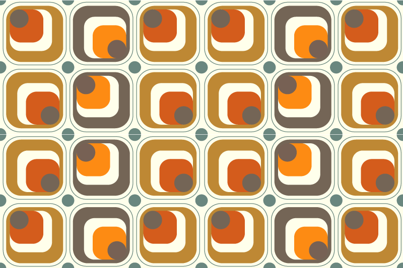 Modern placemat with retro patterned squares - TenStickers