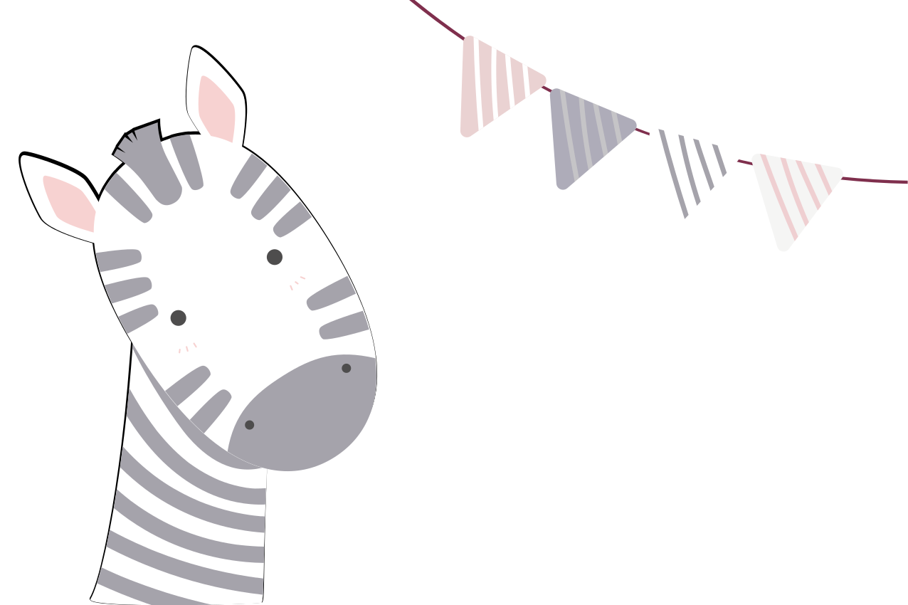 Children placemat zebra head design - TenStickers