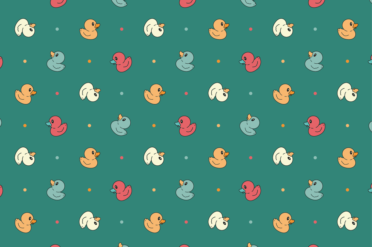 Children placemat colorful duck design - TenStickers