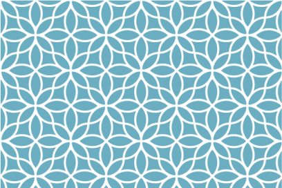 Geometric floral motif placemat - TenStickers