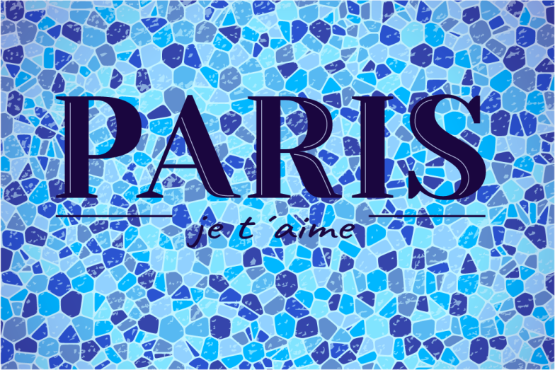 Placemat with quote love is a promise in paris - TenStickers