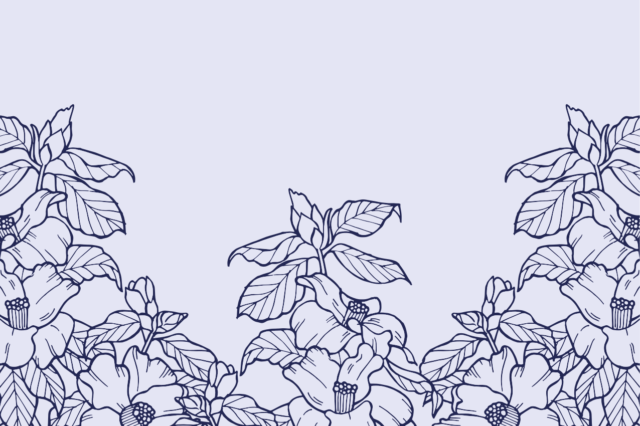 Original placemat floral border design - TenStickers