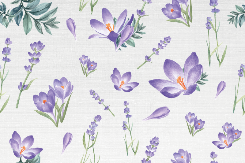 Purple flowers with water original placemats - TenStickers